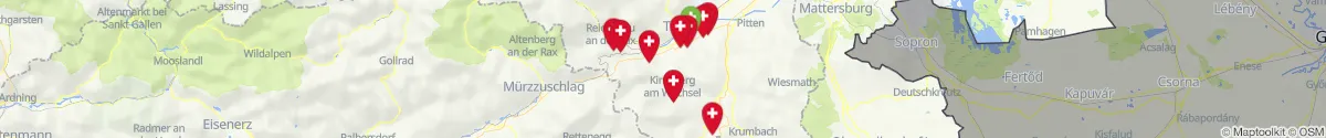 Map view for Pharmacies emergency services nearby Kirchberg am Wechsel (Neunkirchen, Niederösterreich)
